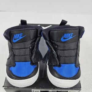Jordan 1 Crib Bootie Black Varsity Royal Blue AT3745-007 Kids Size 2C